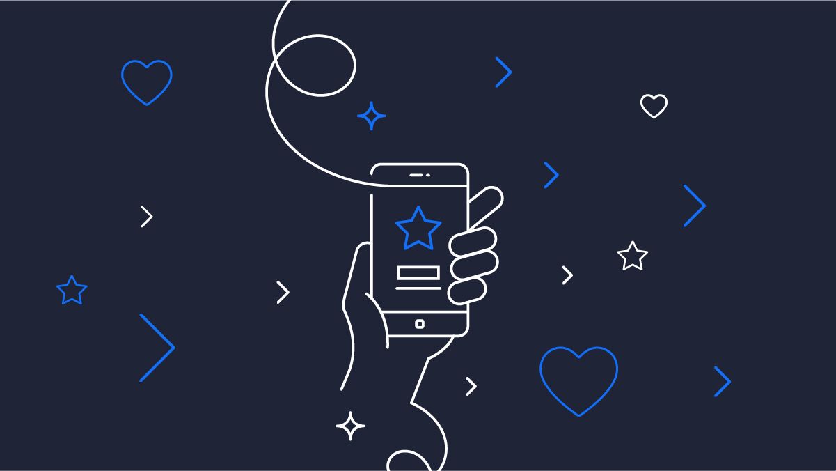 An illustrated representation of a restaurant loyalty program on a smartphone with a blue background | SkyTab