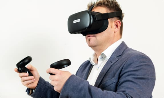 Virtual Reality Wohnraum Planung.