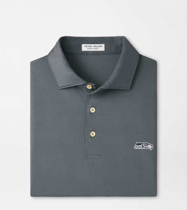 Seattle Seahawks Hugo Performance Jersey Polo in Iron