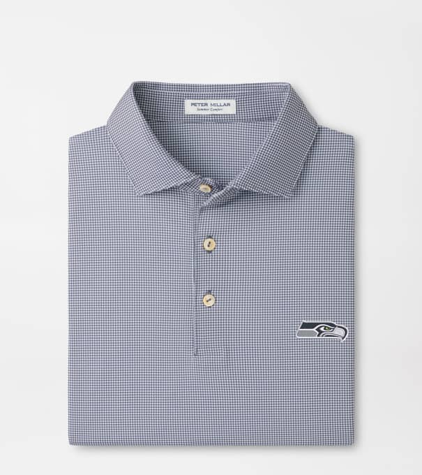 Seattle Seahawks Border Performance Jersey Polo in Iron