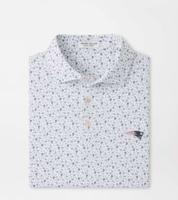 New England Patriots Kick Off Performance Jersey Polo in Gale Grey