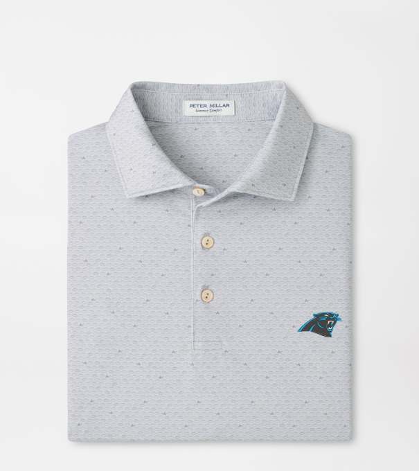 Carolina Panthers On The Ball Performance Jersey Polo in British Grey