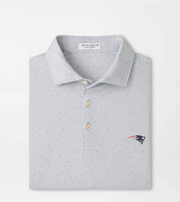 New England Patriots On The Ball Performance Jersey Polo in British Grey