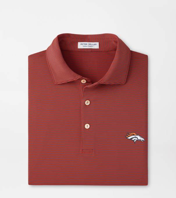 Denver Broncos Jubilee Performance Jersey Polo in ORANGE6/NAVY