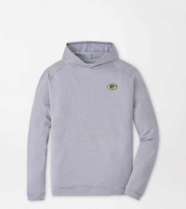 Green Bay Packers Pine Sugar Stripe Performance Hoodie in Iron