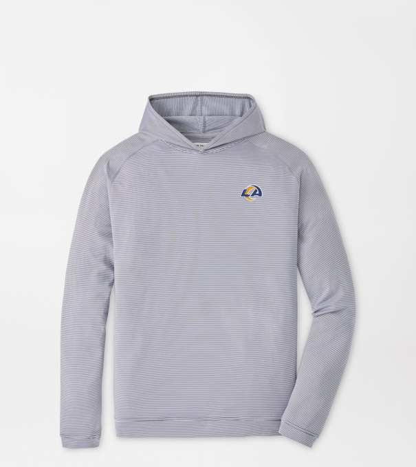 Los Angeles Rams Pine Sugar Stripe Performance Hoodie in Iron