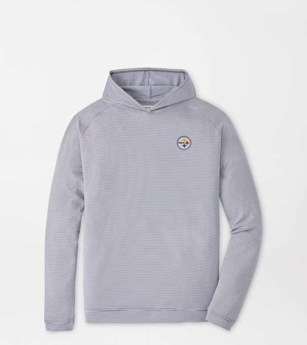 Pittsburgh Steelers Pine Sugar Stripe Performance Hoodie in Iron