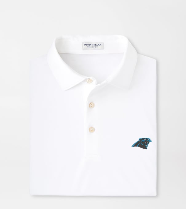Carolina Panthers Solid Performance Jersey Polo in White