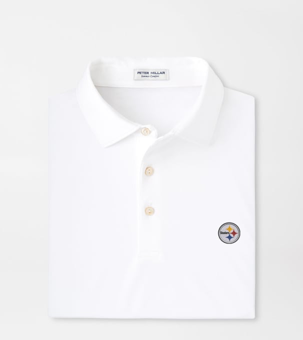Pittsburgh Steelers Solid Performance Jersey Polo in White