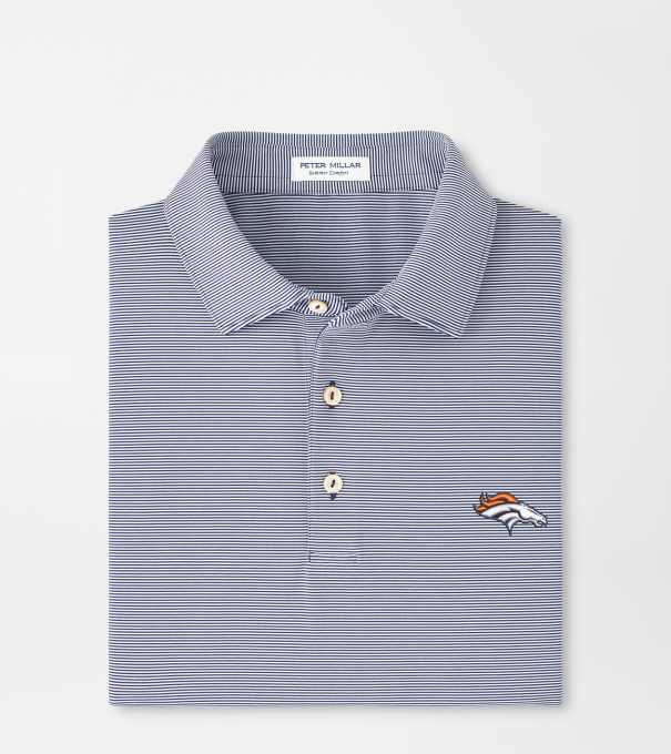Denver Broncos Jubilee Performance Jersey Polo in Navy