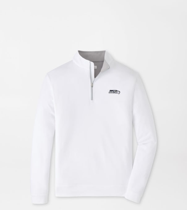 Seattle Seahawks Perth Performance Quarter-Zip in White