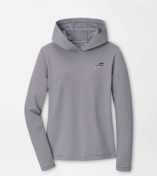 Buffalo Bills Women's Pine Sugar Stripe Performance Hoodie in Iron