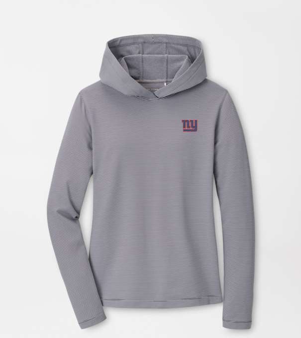 New York Giants Women's Pine Sugar Stripe Performance Hoodie in Iron