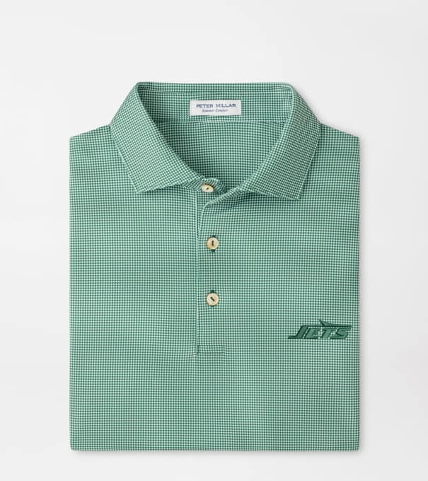 New York Jets Border Performance Jersey Polo in Green1