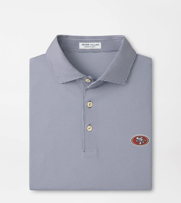 San Francisco 49ers Border Performance Jersey Polo in Iron