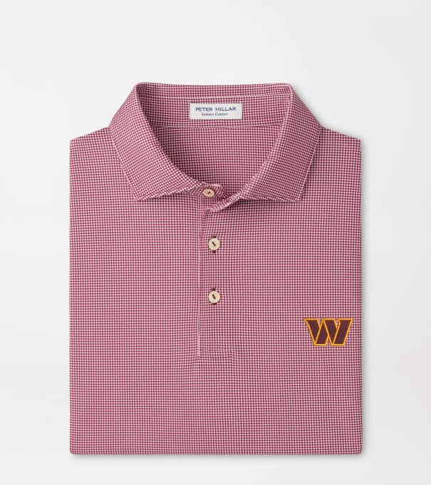 Washington Commanders Border Performance Jersey Polo in Maroon2