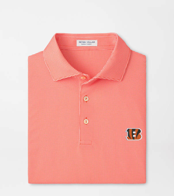 Cincinnati Bengals Border Performance Jersey Polo in Orange6