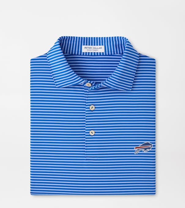 Buffalo Bills Tiebreaker Performance Jersey Stripe Polo in Blue3