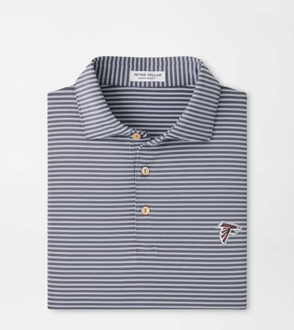 Atlanta Falcons Tiebreaker Performance Jersey Stripe Polo in Iron