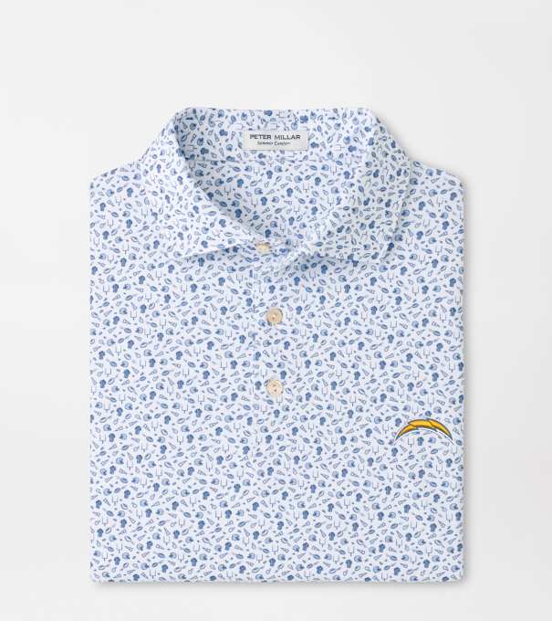 Los Angeles Chargers Kick Off Performance Jersey Polo in Blue Frost