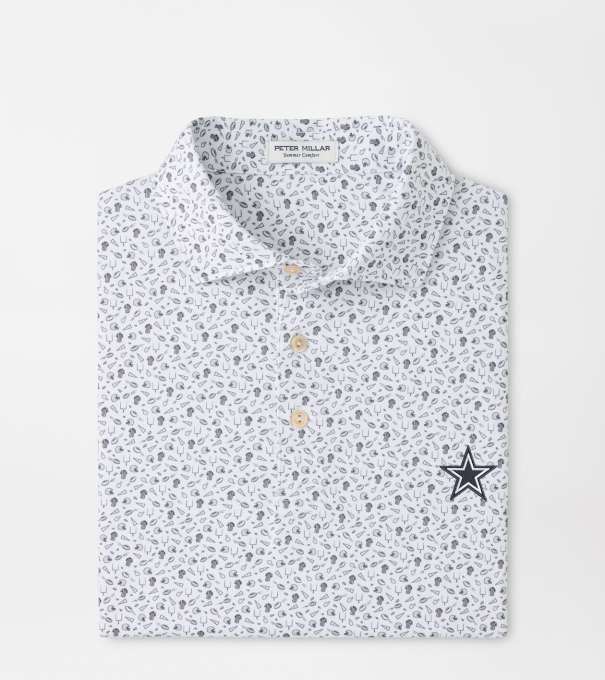 Dallas Cowboys Kick Off Performance Jersey Polo in Gale Grey