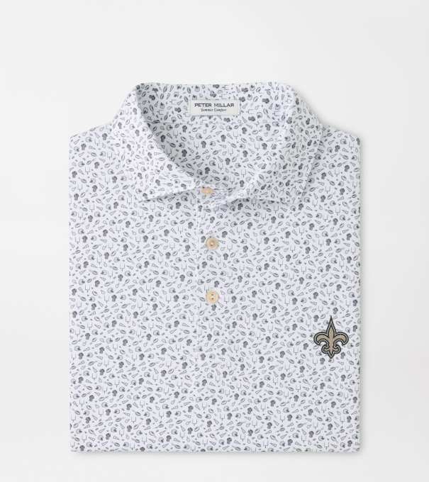 New Orleans Saints Kick Off Performance Jersey Polo in Gale Grey
