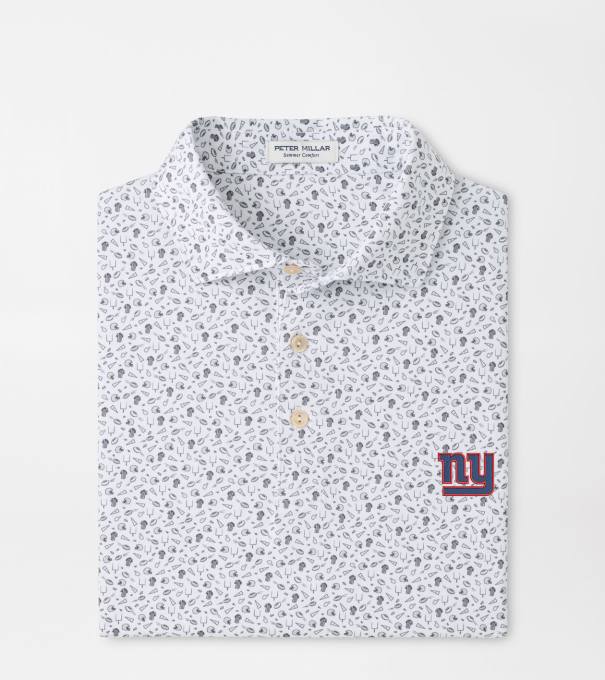 New York Giants Kick Off Performance Jersey Polo in Gale Grey