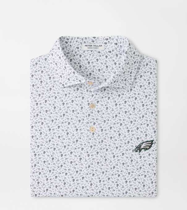 Philadelphia Eagles Kick Off Performance Jersey Polo in Gale Grey