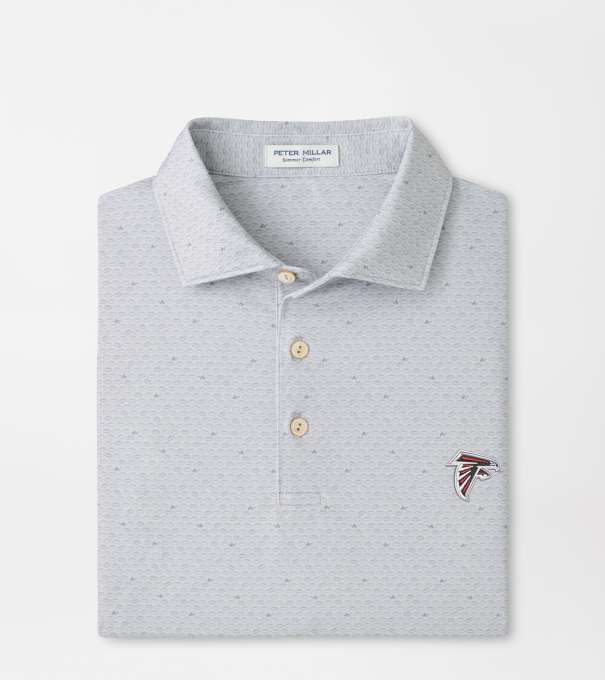 Atlanta Falcons On The Ball Performance Jersey Polo in British Grey