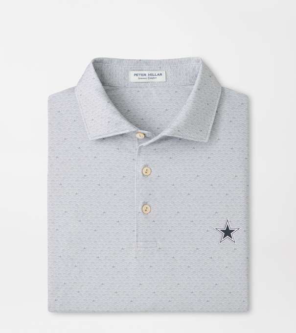 Dallas Cowboys On The Ball Performance Jersey Polo in British Grey
