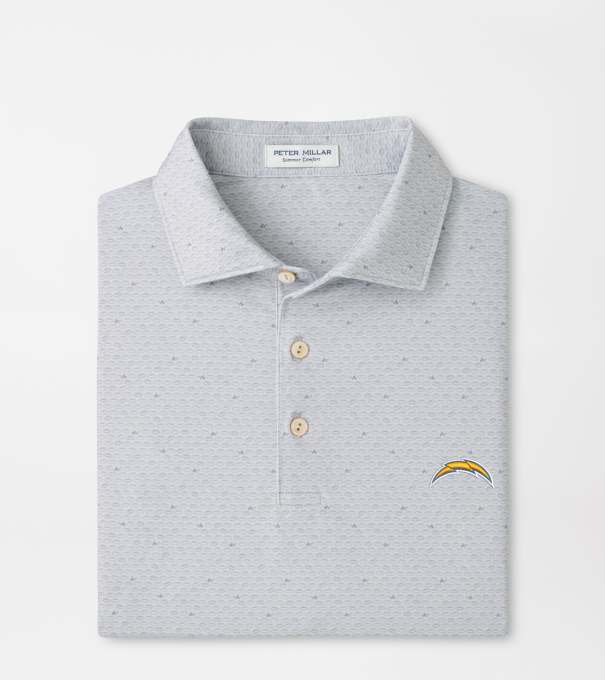 Los Angeles Chargers On The Ball Performance Jersey Polo in British Grey