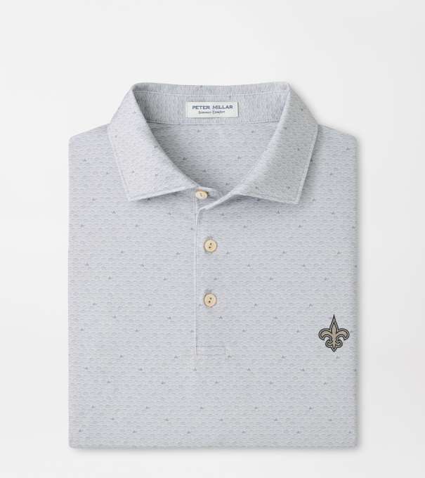 New Orleans Saints On The Ball Performance Jersey Polo in British Grey