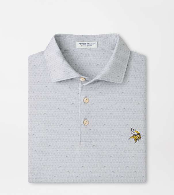 Minnesota Vikings On The Ball Performance Jersey Polo in British Grey