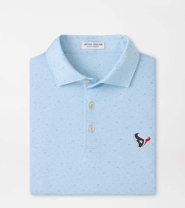 Houston Texans On The Ball Performance Jersey Polo in PALE BLUE