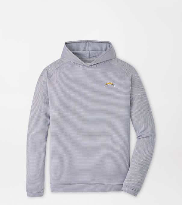 Los Angeles Chargers Pine Sugar Stripe Performance Hoodie in Iron