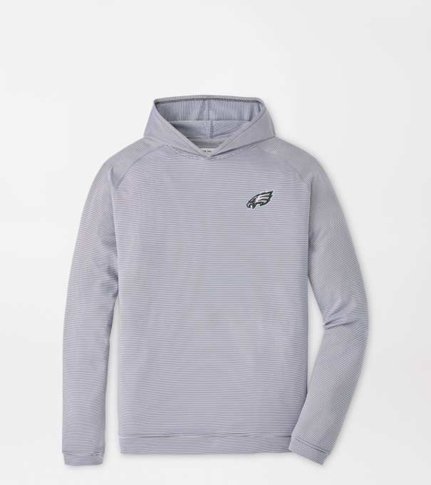 Philadelphia Eagles Pine Sugar Stripe Performance Hoodie in Iron