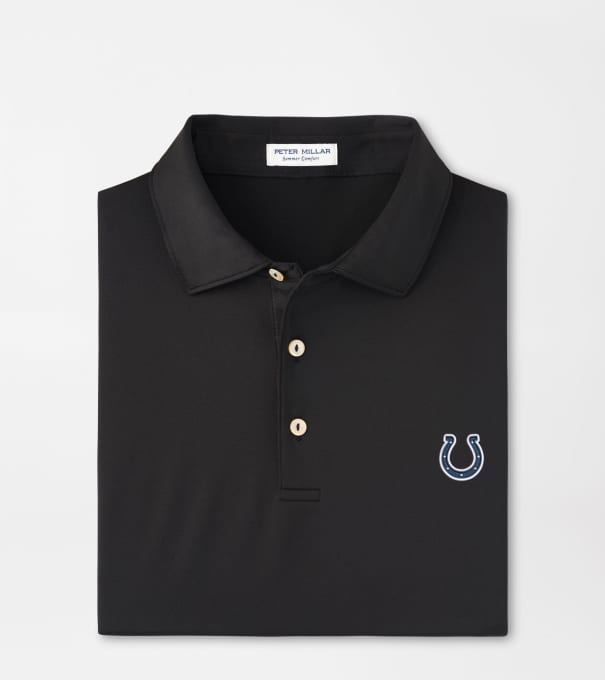 Indianapolis Colts Solid Performance Jersey Polo in Black