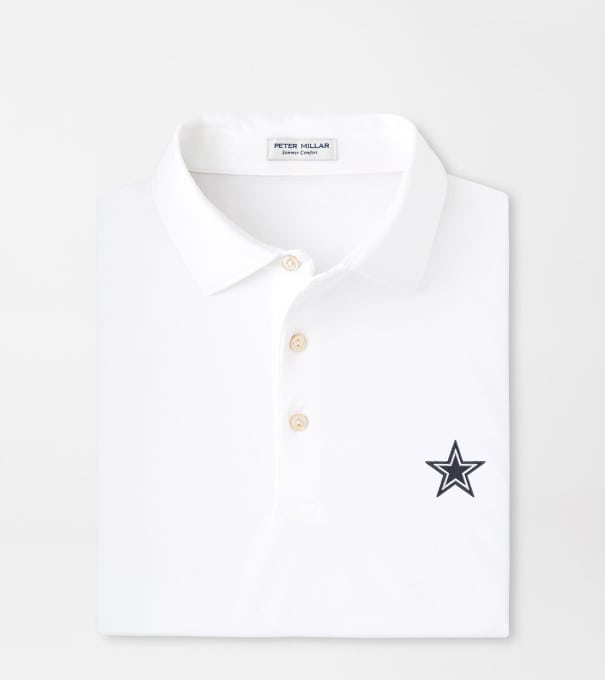 Dallas Cowboys Solid Performance Jersey Polo in White