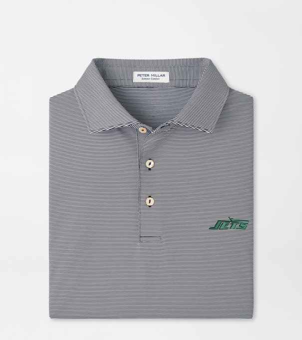 New York Jets Jubilee Performance Jersey Polo in Black