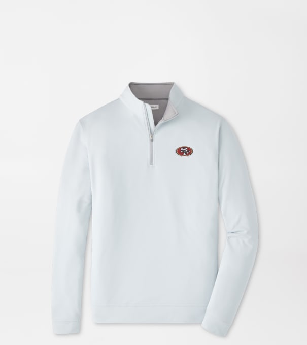 San Francisco 49ers Perth Performance Quarter-Zip in British Grey