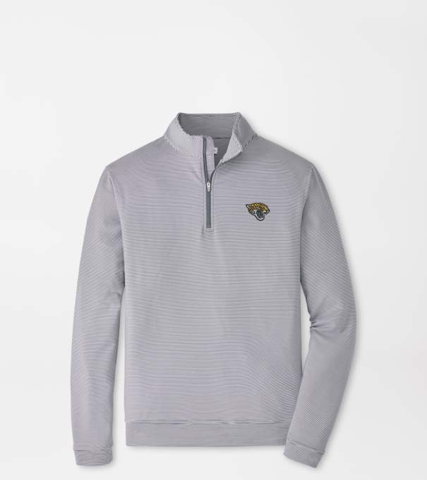 Jacksonville Jaguars Perth Sugar Stripe Performance Quarter-Zip in Iron/White