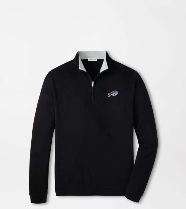 Buffalo Bills Crown Comfort Quarter-Zip Pullover in Black