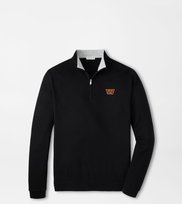 Washington Commanders Crown Comfort Quarter-Zip Pullover in Black