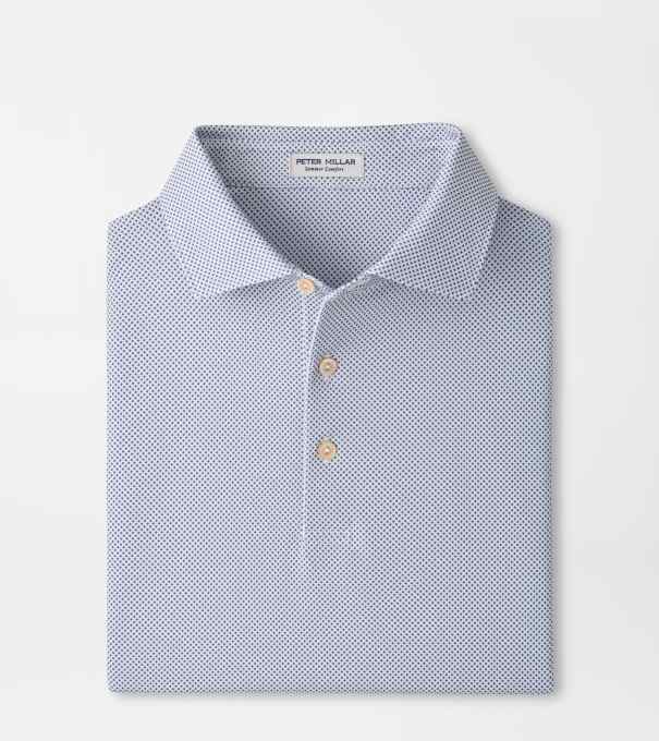 Phoenix Performance Jersey Polo in WHITE / BAIL BLUE