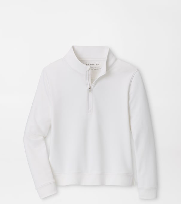 Girls Perth Performance Quarter-Zip in White