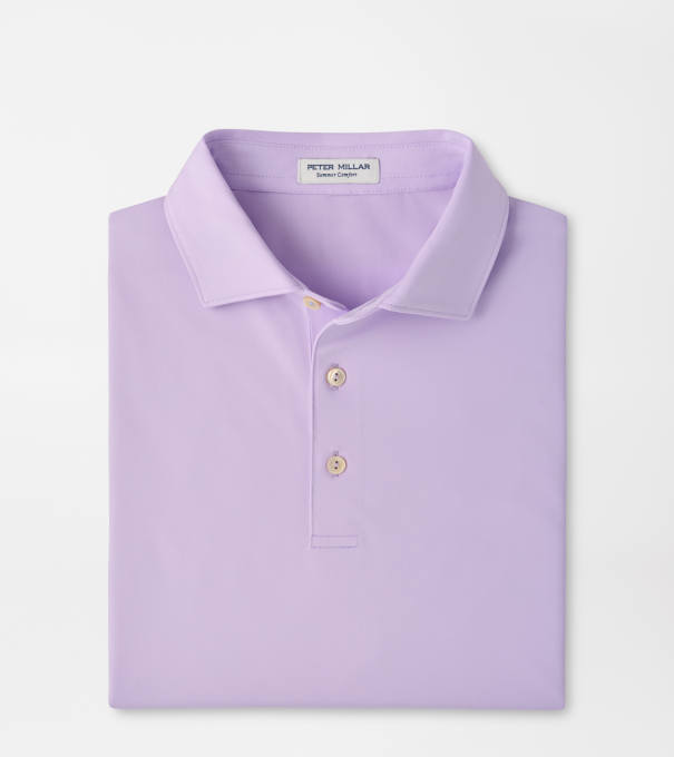 Solid Performance Jersey Polo in GARDEN VIOLET