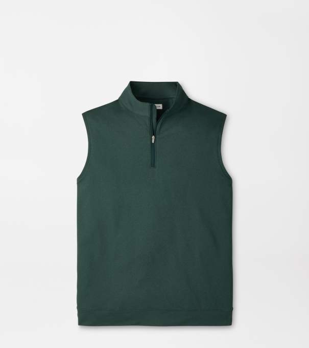 Galway Melange Performance Quarter-Zip Vest in PINE BROOK