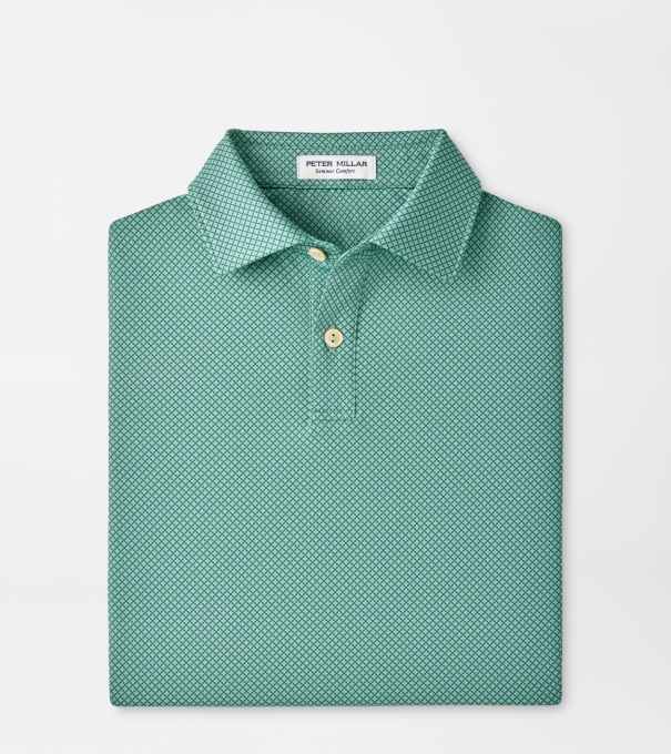 Fulton Youth Performance Jersey Polo in FRESH MINT