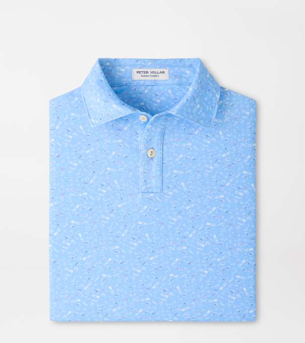 Track Record Youth Performance Jersey Polo in Cottage Blue