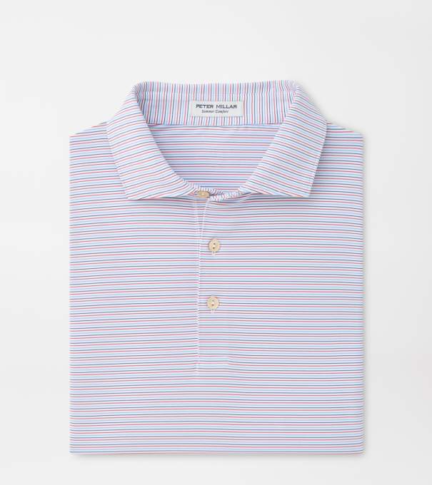 Pierce Performance Jersey Polo in White